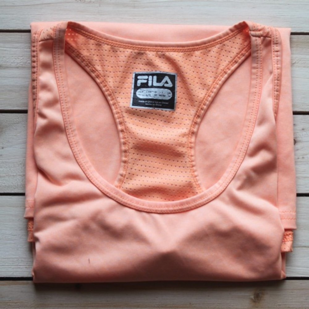 Fila Orange Racerback Tank Top (Large)